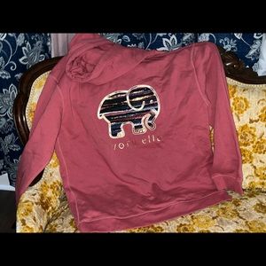 Ivory Ella Sweatshirt Shiny Logo Hoodie Large